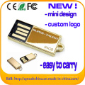 Mini Design USB Flash Drive Golden Metall USB Speicher (ED012)